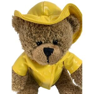 Creature Comfort Stuffed Brown Bear in Yellow Raincoat Slicker with Hat 8.5"‎